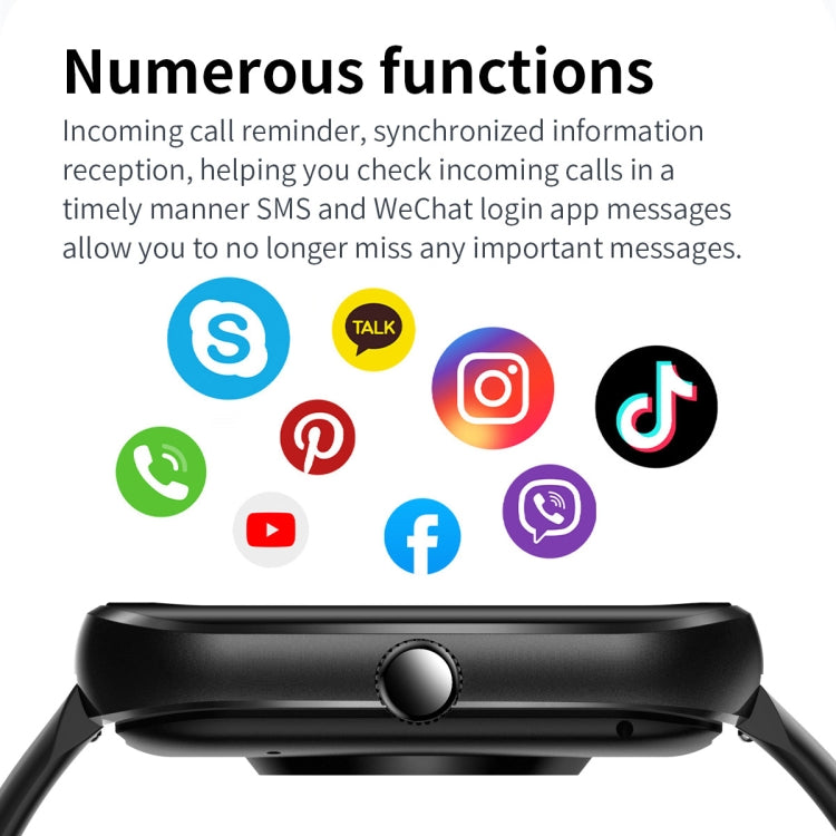 AK58 1.96 inch Screen Bluetooth Smart Watch, Silicone Band, Support Health Monitoring & 100+ Sports Modes(Gold) by buy2fix