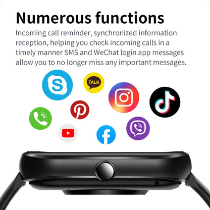 AK58 1.96 inch Screen Bluetooth Smart Watch, Silicone Band, Support Health Monitoring & 100+ Sports Modes(Silver) by buy2fix