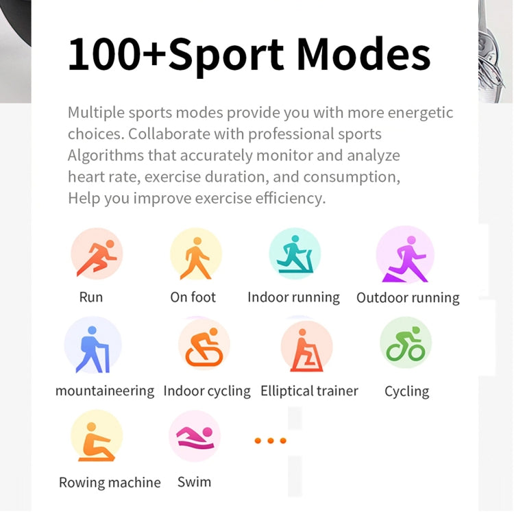 AK58 1.96 inch Screen Bluetooth Smart Watch, Silicone Band, Support Health Monitoring & 100+ Sports Modes(Gold) by buy2fix