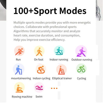 AK58 1.96 inch Screen Bluetooth Smart Watch, Silicone Band, Support Health Monitoring & 100+ Sports Modes(Gold) by buy2fix