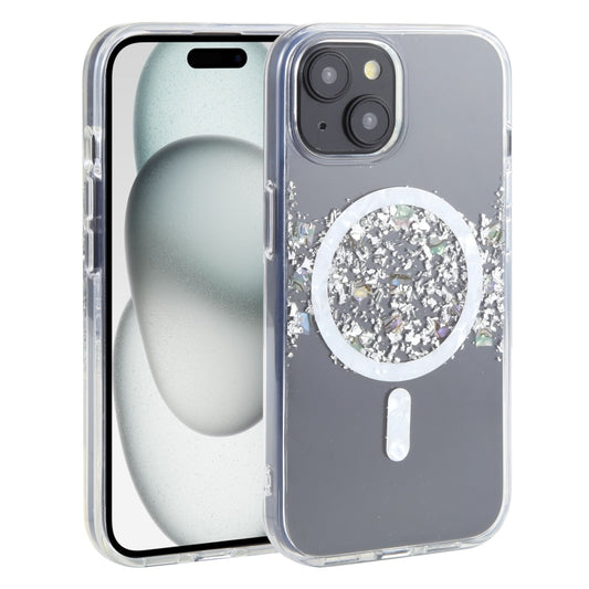 For iPhone 15 DFANS DESIGN Magsafe Magnetic Starlight Shining Phone Case(Silver Foil Shell) - iPhone 15 Cases by DFANS DESIGN | Online Shopping UK | buy2fix