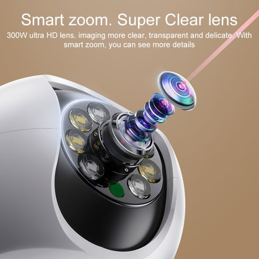 Yesido KM11 3.0MP Full Color Day and Night Smart 2.4G WIFI Camera, Specification:UK Plug - Wireless Camera by Yesido | Online Shopping UK | buy2fix