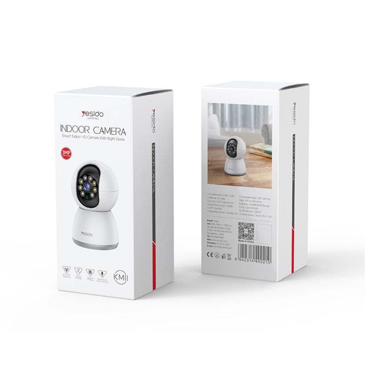 Yesido KM11 3.0MP Full Color Day and Night Smart 2.4G WIFI Camera, Specification:UK Plug - Wireless Camera by Yesido | Online Shopping UK | buy2fix