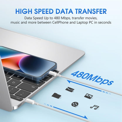 Type-C to 8 Pin Fast Charging Data Cable, Length: 1m by buy2fix