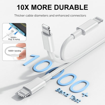 USB to 8 Pin Fast Charging Data Cable, Length: 1m by buy2fix