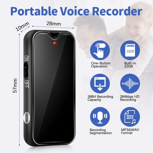 L17 Magnetic Pendant HD Recorder, Capacity:32GB - Recording Pen by buy2fix | Online Shopping UK | buy2fix