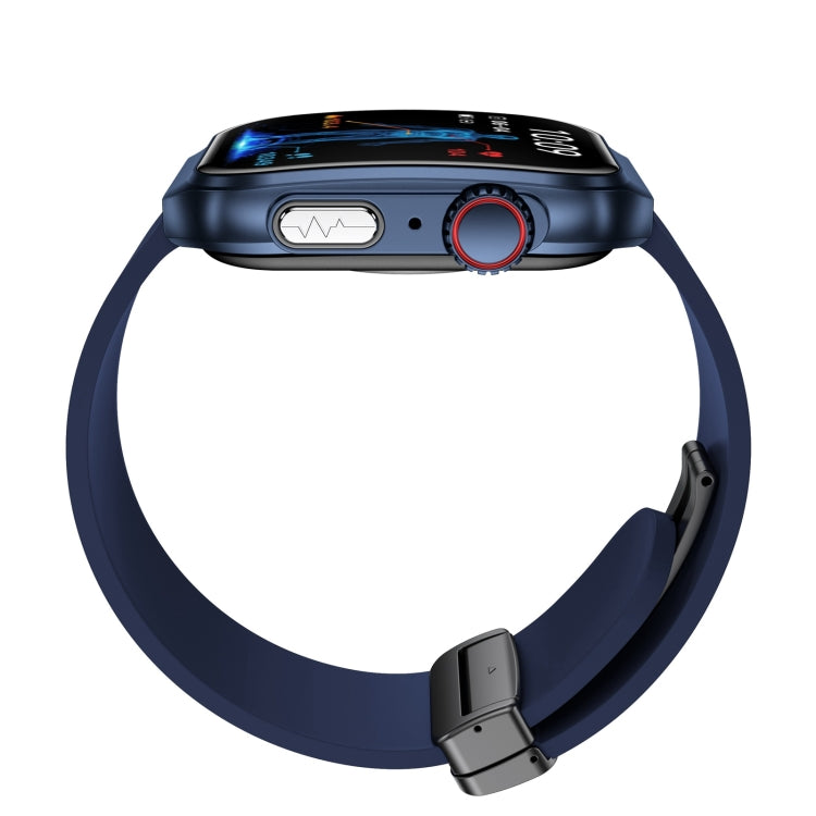 NX15 Smart Watch, 1.96 inch, BT Call / Heart Rate / Blood Pressure / Blood Oxygen(Blue) by buy2fix