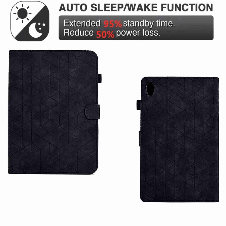 For Lenovo Tab M10 HD 2nd Gen Rhombus TPU Smart Leather Tablet Case(Black) - Lenovo by buy2fix | Online Shopping UK | buy2fix