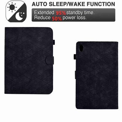 For Lenovo Tab M10 HD 2nd Gen Rhombus TPU Smart Leather Tablet Case(Black) - Lenovo by buy2fix | Online Shopping UK | buy2fix