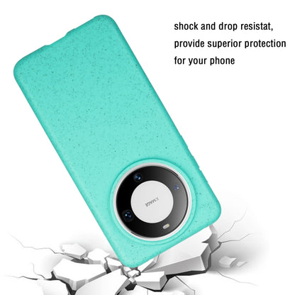 For Huawei Mate 60 Wheat MagSafe Magnetic Straw Material + TPU Phone Case(Green) - Huawei Cases by buy2fix | Online Shopping UK | buy2fix