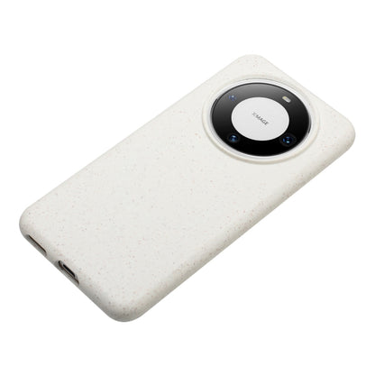 For Huawei Mate 60 Wheat MagSafe Magnetic Straw Material + TPU Phone Case(White) - Huawei Cases by buy2fix | Online Shopping UK | buy2fix