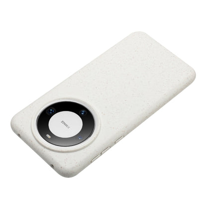 For Huawei Mate 60 Wheat MagSafe Magnetic Straw Material + TPU Phone Case(White) - Huawei Cases by buy2fix | Online Shopping UK | buy2fix