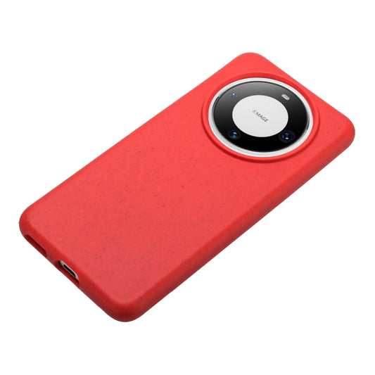 For Huawei Mate 60 Wheat MagSafe Magnetic Straw Material + TPU Phone Case(Red) - Huawei Cases by buy2fix | Online Shopping UK | buy2fix
