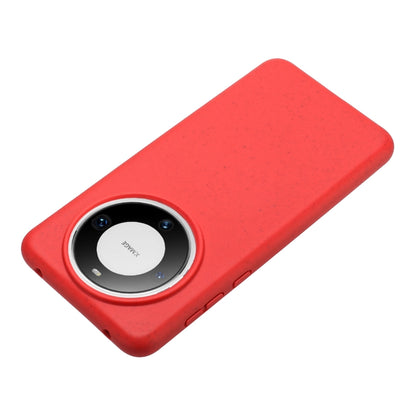 For Huawei Mate 60 Wheat MagSafe Magnetic Straw Material + TPU Phone Case(Red) - Huawei Cases by buy2fix | Online Shopping UK | buy2fix