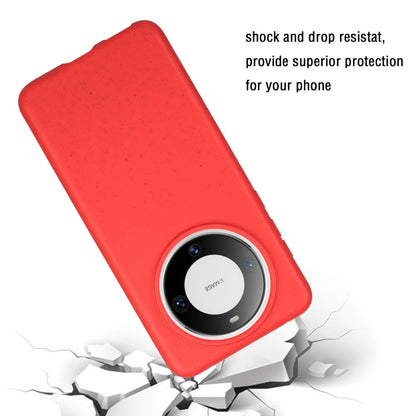 For Huawei Mate 60 Wheat MagSafe Magnetic Straw Material + TPU Phone Case(Red) - Huawei Cases by buy2fix | Online Shopping UK | buy2fix