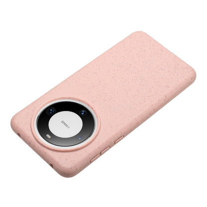 For Huawei Mate 60 Wheat MagSafe Magnetic Straw Material + TPU Phone Case(Pink) - Huawei Cases by buy2fix | Online Shopping UK | buy2fix