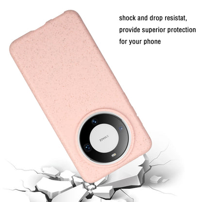 For Huawei Mate 60 Wheat MagSafe Magnetic Straw Material + TPU Phone Case(Pink) - Huawei Cases by buy2fix | Online Shopping UK | buy2fix