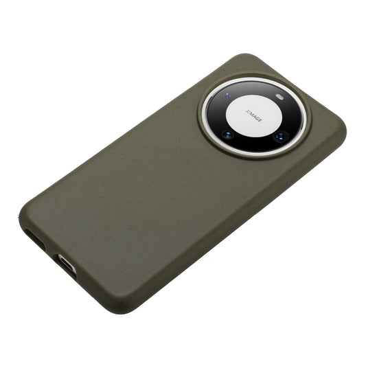 For Huawei Mate 60 Wheat MagSafe Magnetic Straw Material + TPU Phone Case(Army Green) - Huawei Cases by buy2fix | Online Shopping UK | buy2fix