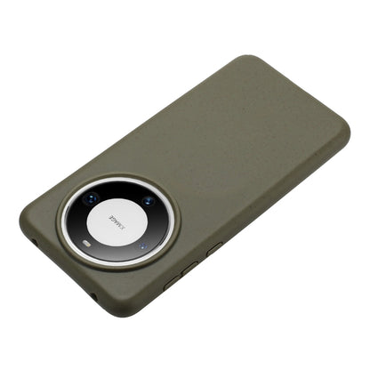 For Huawei Mate 60 Wheat MagSafe Magnetic Straw Material + TPU Phone Case(Army Green) - Huawei Cases by buy2fix | Online Shopping UK | buy2fix