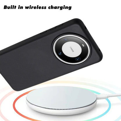 For Huawei Mate 60 Wheat MagSafe Magnetic Straw Material + TPU Phone Case(Black) - Huawei Cases by buy2fix | Online Shopping UK | buy2fix