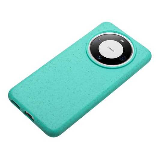 For Huawei Mate 60 Pro Wheat MagSafe Magnetic Straw Material + TPU Phone Case(Green) - Huawei Cases by buy2fix | Online Shopping UK | buy2fix