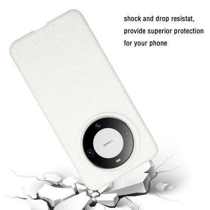 For Huawei Mate 60 Pro Wheat MagSafe Magnetic Straw Material + TPU Phone Case(White) - Huawei Cases by buy2fix | Online Shopping UK | buy2fix