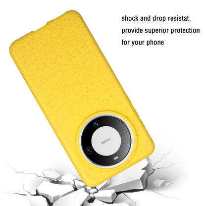 For Huawei Mate 60 Pro Wheat MagSafe Magnetic Straw Material + TPU Phone Case(Yellow) - Huawei Cases by buy2fix | Online Shopping UK | buy2fix