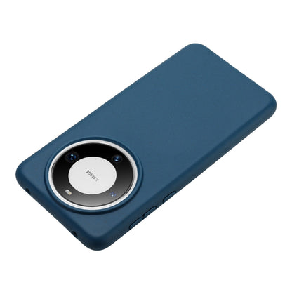 For Huawei Mate 60 Pro Wheat MagSafe Magnetic Straw Material + TPU Phone Case(Blue) - Huawei Cases by buy2fix | Online Shopping UK | buy2fix