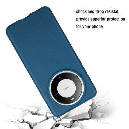 For Huawei Mate 60 Pro Wheat MagSafe Magnetic Straw Material + TPU Phone Case(Blue) - Huawei Cases by buy2fix | Online Shopping UK | buy2fix