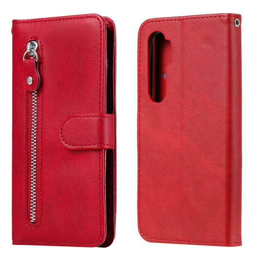 For Xiaomi Mi Note 10 Lite Fashion Calf Texture Zipper Horizontal Flip Leather Case with Stand & Card Slots & Wallet Function(Red) - Xiaomi Cases by buy2fix | Online Shopping UK | buy2fix