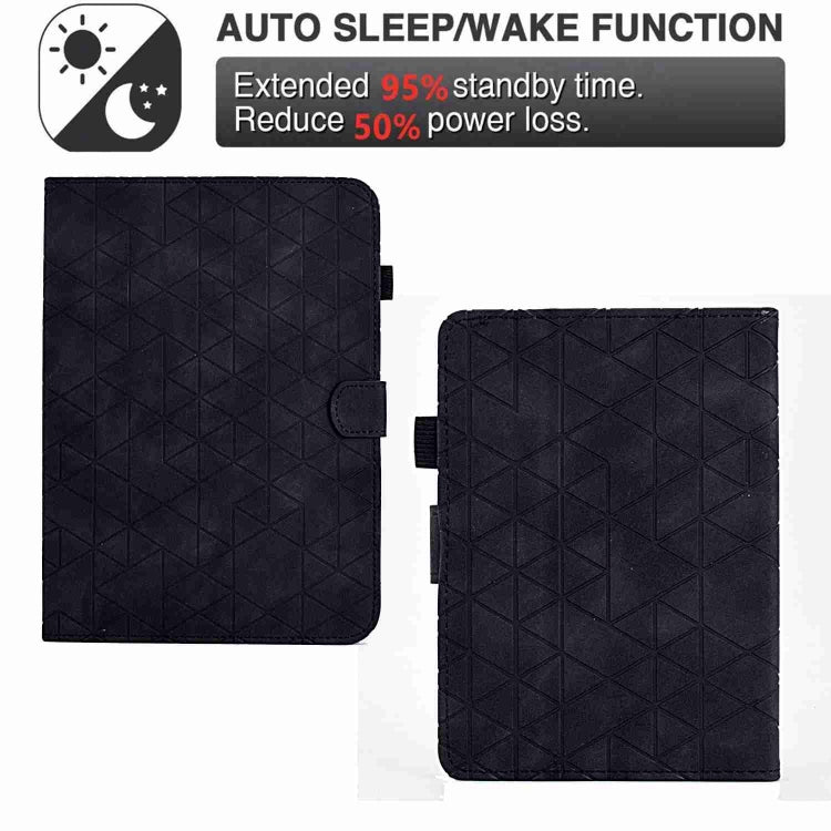 For Amazon Kindle Paperwhite 4/3/2/1 Rhombus TPU Smart Leather Tablet Case(Black) - Amazon by buy2fix | Online Shopping UK | buy2fix