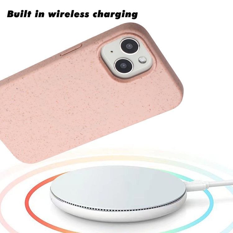 For iPhone 15 Wheat MagSafe Magnetic Straw Material + TPU Phone Case(Pink) - iPhone 15 Cases by buy2fix | Online Shopping UK | buy2fix