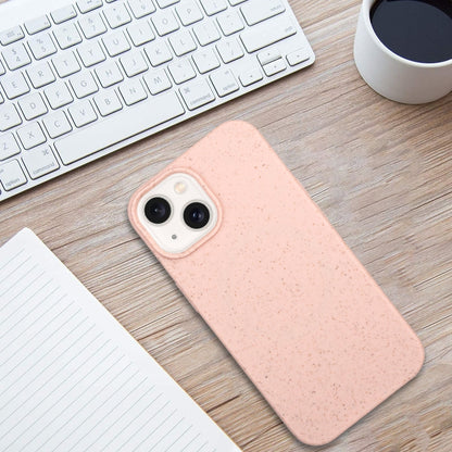 For iPhone 15 Wheat MagSafe Magnetic Straw Material + TPU Phone Case(Pink) - iPhone 15 Cases by buy2fix | Online Shopping UK | buy2fix