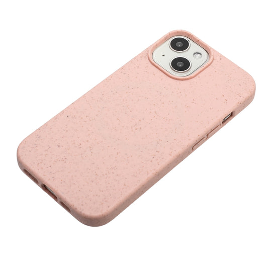 For iPhone 14 Wheat MagSafe Magnetic Straw Material + TPU Phone Case(Pink) by buy2fix