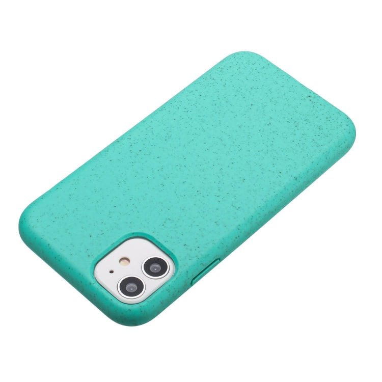 For iPhone 12 Wheat MagSafe Magnetic Straw Material + TPU Phone Case(Green) by buy2fix