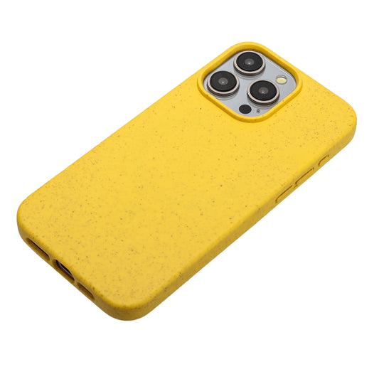 For iPhone 11 Pro Max Wheat MagSafe Magnetic Straw Material + TPU Phone Case(Yellow) - iPhone 11 Pro Max Cases by buy2fix | Online Shopping UK | buy2fix