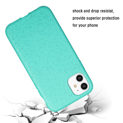For iPhone 11 Wheat MagSafe Magnetic Straw Material + TPU Phone Case(Green) - iPhone 11 Cases by buy2fix | Online Shopping UK | buy2fix