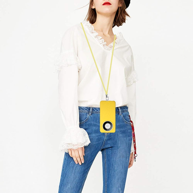 For Huawei Mate 60 Pro Wheat MagSafe Magnetic Straw Material + TPU Phone Case with Lanyard(Yellow) - Huawei Cases by buy2fix | Online Shopping UK | buy2fix