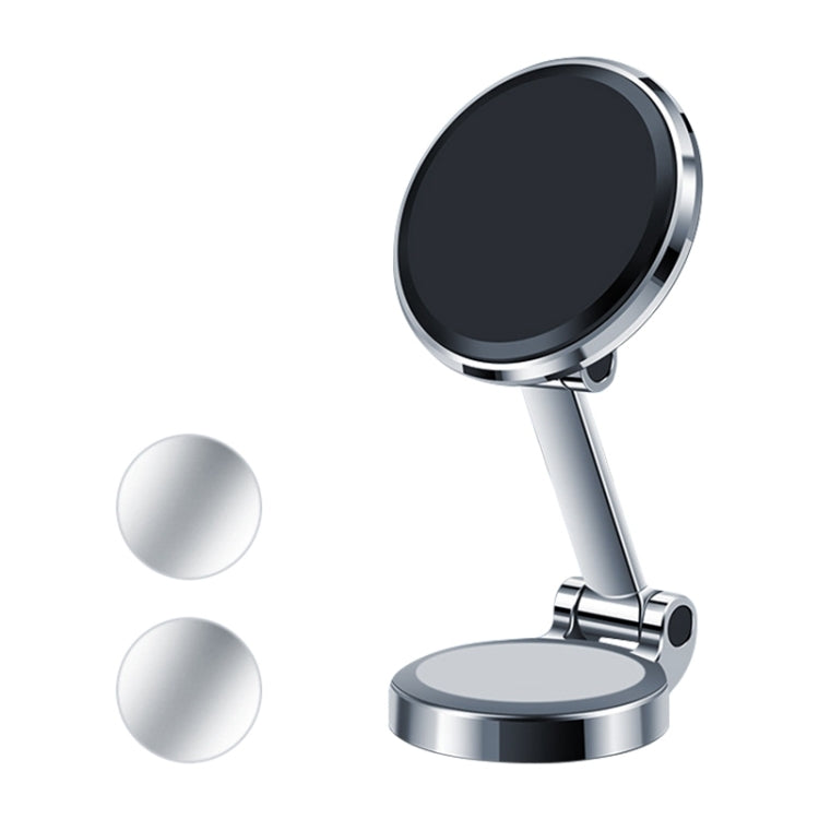 ZF016 Magnetic Alloy Foldable Car Dashboard Phone Holder(Silver) by buy2fix