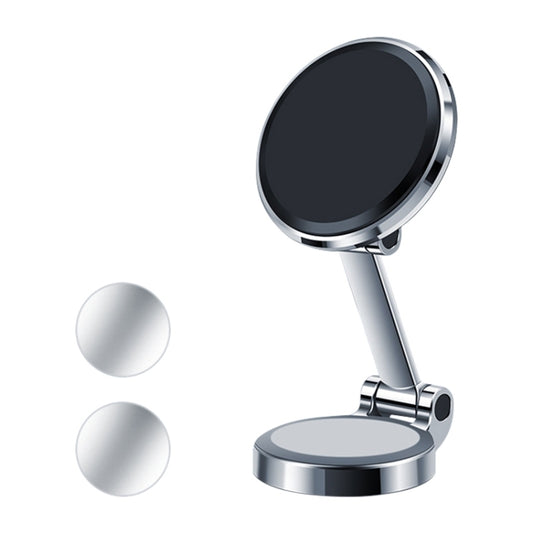ZF016 Magnetic Alloy Foldable Car Dashboard Phone Holder(Silver) by buy2fix