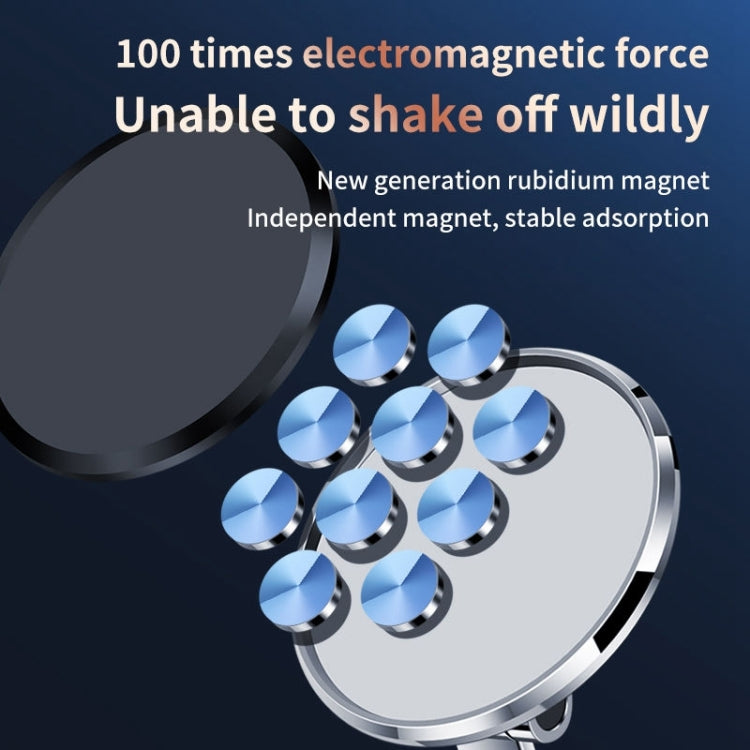 ZF016 Magnetic Alloy Foldable Car Dashboard Phone Holder(Silver) by buy2fix