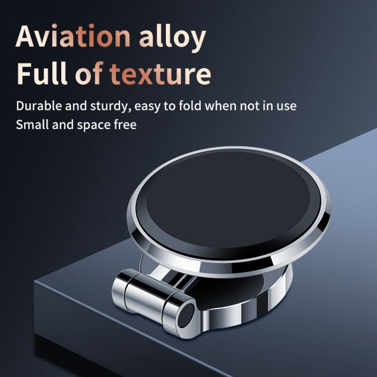 ZF016 Magnetic Alloy Foldable Car Dashboard Phone Holder(Silver) by buy2fix