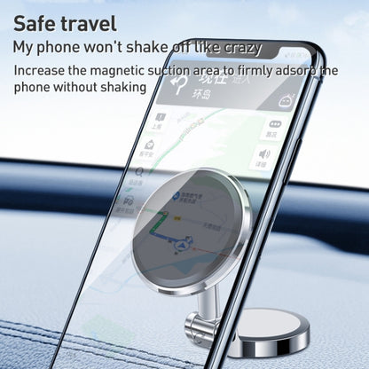ZF016 Magnetic Alloy Foldable Car Dashboard Phone Holder(Silver) by buy2fix