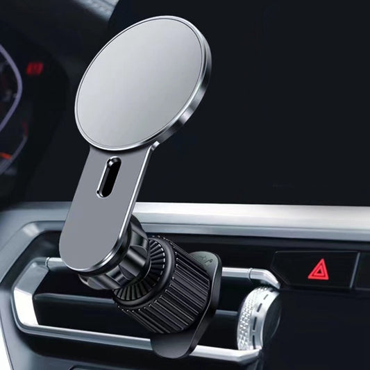 360 Degree Rotating Car Air Outlet Magnetic Phone Holder(Grey) - Universal Car Holders by buy2fix | Online Shopping UK | buy2fix