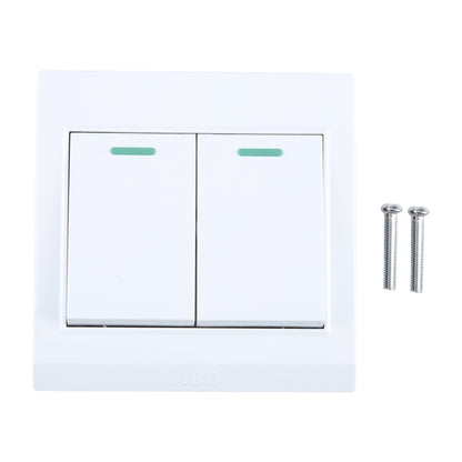 185-265V Wall Switch 86mm, Specification:Two Buttons -  by buy2fix | Online Shopping UK | buy2fix