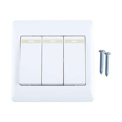 185-265V Wall Switch 86mm, Specification:Three Buttons -  by buy2fix | Online Shopping UK | buy2fix