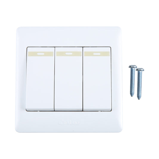 185-265V Wall Switch 86mm, Specification:Three Buttons -  by buy2fix | Online Shopping UK | buy2fix