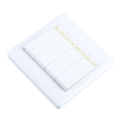 185-265V Wall Switch 86mm, Specification:Four Buttons -  by buy2fix | Online Shopping UK | buy2fix
