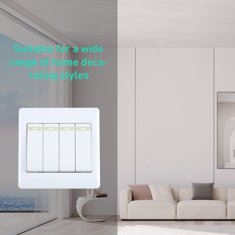 185-265V Wall Switch 86mm, Specification:Four Buttons -  by buy2fix | Online Shopping UK | buy2fix