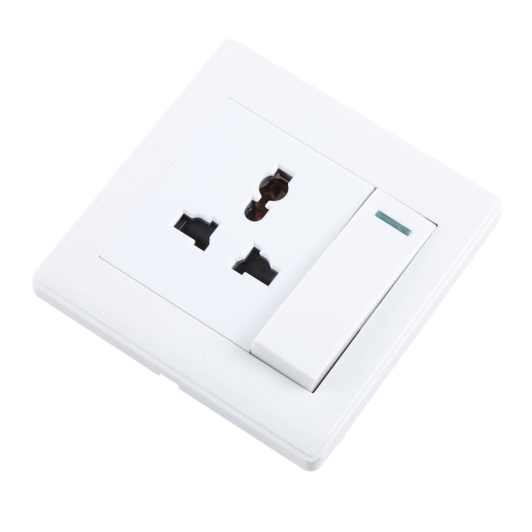 185-265V Multifunctional Wall Switch 86mm with Three-hole Power Socket -  by buy2fix | Online Shopping UK | buy2fix